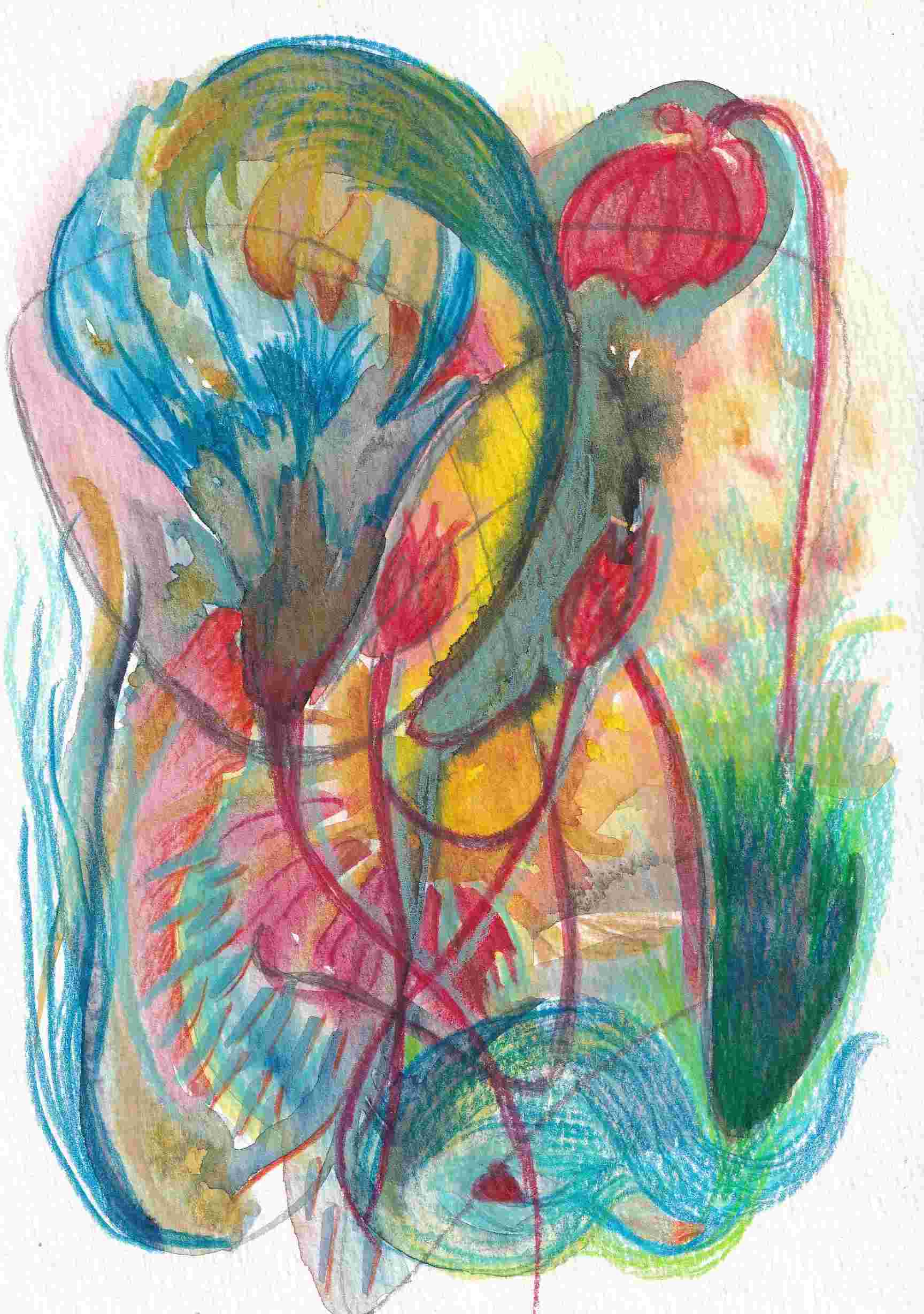 Sinnesrauschen — Mixed Media, 14.8 × 21 cm